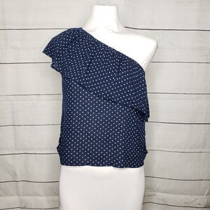 NWT American Eagle one shoulder blue top crop S